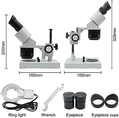Lepsjgc 10x-20x-30x-40x Microscópio estéreo binocular Binocular Microscópio Industrial Iluminado com Obra-Receita para