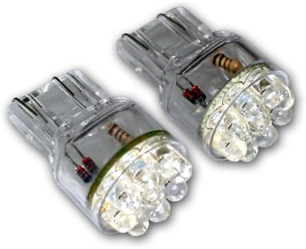 TuningPros LEDBL-T20-A9 Backup de lâmpadas LED reversa T20 Wedge, 9 LED Amber 2-PC Conjunto