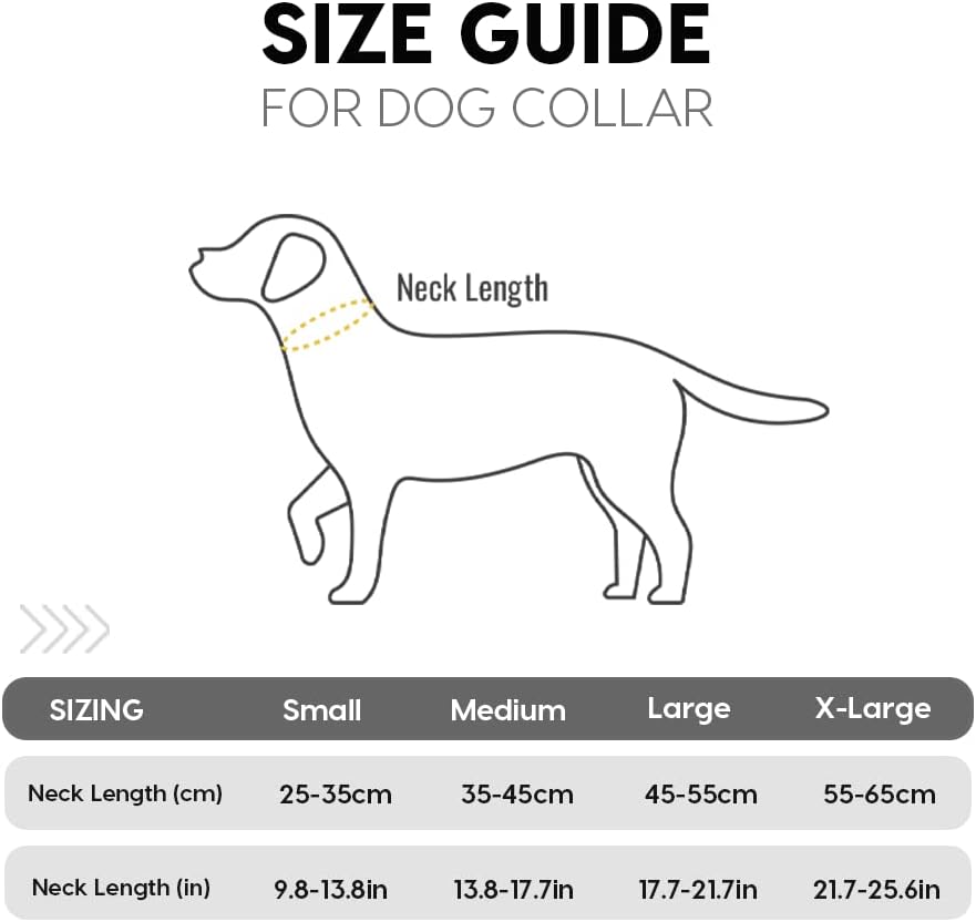 Collar de cachorro premium woofo | Super ajustável para todas as raças, fivela de liberação rápida | Preenchimento macio e ampliado