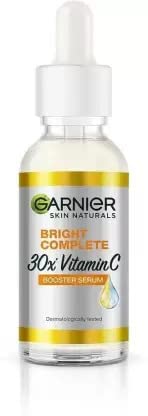 Garniers Brilhante Vitamina C Face soro 50ml - Pegue a pele brilhante e sem spot | Fórmula leve e soro de rosto não-penteado