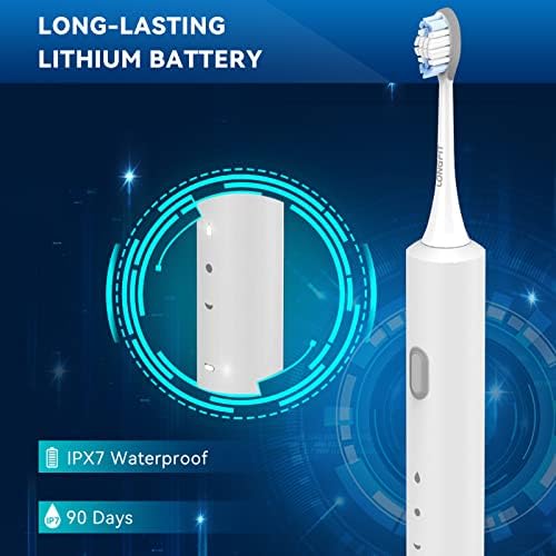 Simples Plus+ Ultraic Electric Toothbrush Ultra Clean, escova de dentes automática ultrassônica com 5 cabeças de escova para