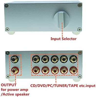 N / A 5 entrada 1 saída / 1 em 5 out hifi passivo de entrada de áudio seletor de áudio sinalizador de sinalizador de sinal Splitter