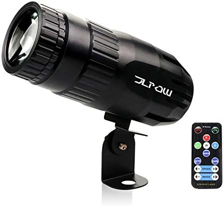 Pinspot Light com remoto, Jlpow Super Bright Mirror Ball Spotlight, Mini 15W RGBW LED LUZES DE VELO PONTO DE EFEITO DE EFEITO DE EFEITO, MELHOR PARA DJ DISCO DE DISCO PARTE CLUBE DE CLUBE DO CEDIL