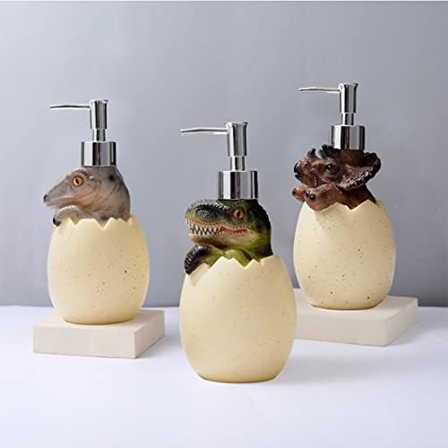 Dispensador de ovo de dinossauro fofo Sabão líquido, sabonete líquido, shampoo, dispensador de recarga de gel de chuveiro
