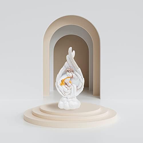 Ganazono Decoração de casa decoração de casa Sagrada estátua Mary Baby Jesus estatueta com decoração swing decoração Coleção renascentista para decoração de igreja religiosa Decorações de Natal Decorações de Natal