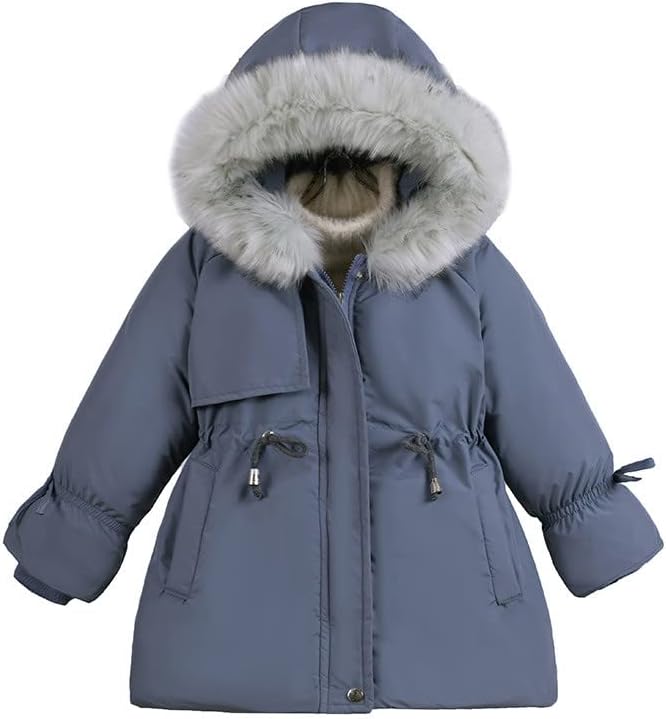 Crianças crianças meninas meninas inverno quente espesso de manga longa com casaco com capuzes de casaco com capuzes