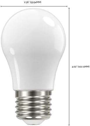 Lâmpadas de filamentos de LEDs Satco Dimmable, S12419, lúmens altos, 8,2 watts, A19; Braco suave; Base média; 2700k;