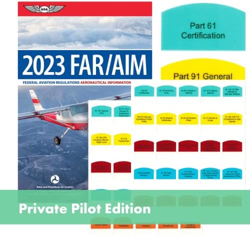 Kit DIY 2023 Gleim Far/Aiml Book + 50 guias para licença de piloto privado - kit VFR