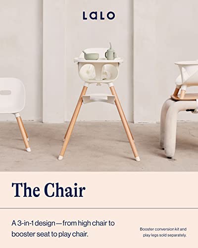 Lalo a cadeira conversível 3 em 1 cadeira alta-cadeira alta de madeira para bebês e crianças pequenas, cadeira de