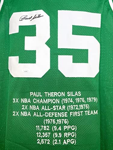 Paul Silas autografou Jersey NBA Boston Celtics JSA Coa Denver Nuggets