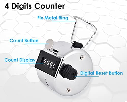 Ds. Distintivo Style Handheld contador 1,8 metal mecânica clicker counter manual dígito pessoas balbeiros com anel de dedo
