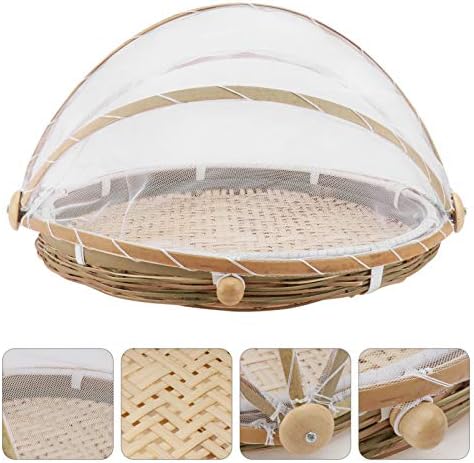 Cestas de tecido de hemotão, cesta de tecido 3pcs que serve a prova de tendas à prova de cesta redonda de bambu frutas de fruas de