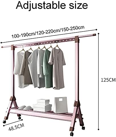 Rack de roupas em mecessistas, barras duplas de rack de casaco de metal, trilho de roupa estável, rack de roupas