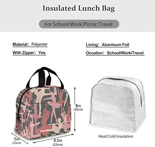 Lancheira de bailarina para garotas e garotos lancheira contêiner reutilizável almoço mais fresco bolsa de bolsa de piquenique