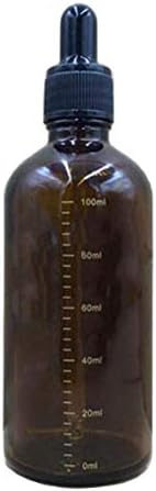1pc 100ml 3,4 oz de vidro marrom reabastecido em escala de garrafa de garrafa de garrafa de garrafa de garrafa Gotas de contêiner com pipeta para armazenamento de óleo essencial maquiagem cosmética de elite amostra líquida