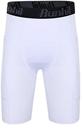 Shorts de compressão para meninos juvenis rúnhit, meninos performance atlético camadas de roupas íntimas esportes