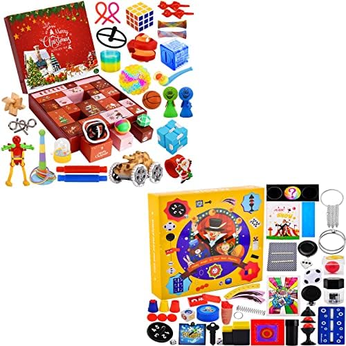 Fidget Christmas Countdown Calendário e Magia de Natal Props Toys Advento Calendário