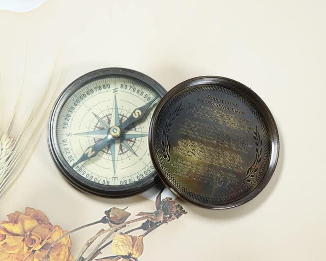 Sir Lord Kelvin Brass Sundial Compússica Navigacional Com bússola marítima Decoração de presentes de bússola marítima