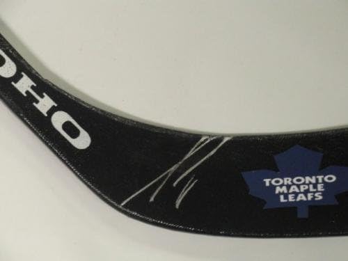 Dion Phaneuf assado com hóquei assinado Toronto Maple Leafs autografado - Sticks NHL autografados