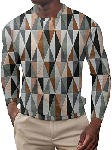 Male ou outono e inverno xadrez de impressão completa camise