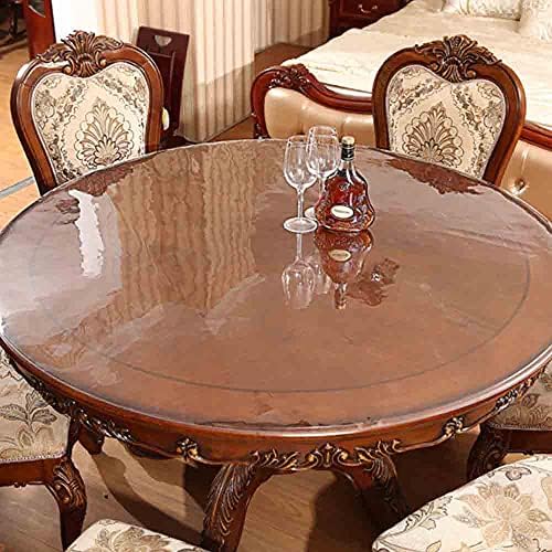 Protetor de tampa de mesa de PVC redonda Protetor Vinil de mesa de mesa de mesa à prova d'água Anti-HOT TABELA DE MABELA