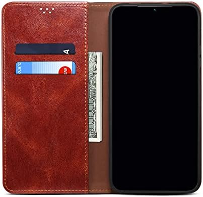 Capa de capa de telefone compatível com a Samsung Galaxy A23 5G/M23, 2 em 1 carteira com suporte para cartão, estojo de carteira de couro PU Premium com funci