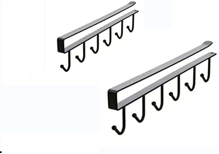 2pcs Multi-Hooks sob o armário de 6 gancho pendurado gancho de gancho de utensília de utensílios de utensílios de utensílios