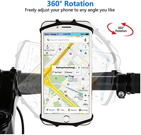 VoViggol Bike Phone Mount 2 Pack, Universal Motorcycle Phone Phone para bicicleta, 360 ° Rotação de silicone Biciclo Phone Hitdlebar