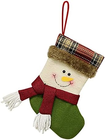Decoração de Natal fornece pequenos meias de boneco de natal de Natal de meias infantis meias de doces de pingente de