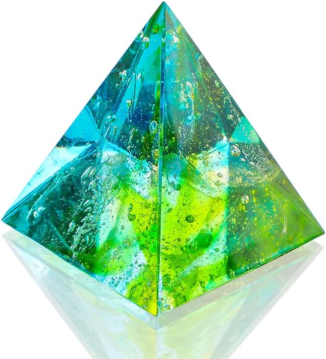 Cristal Cura Pirâmide Feng Shui Decoração Pirâmide Ornamento de ioga Decoração de Meditação Cristais Lucky Pedra e Cura Pirâmide Para Decoração de Casa Positiva