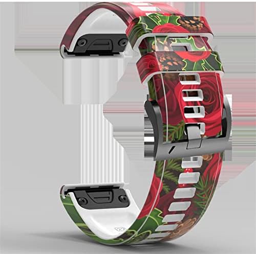 Puryn Wrist Band tiras para Garmin Fenix ​​5 5x mais 6 6x Pro 935 945 3HR Smart Watch Printing Sports Silicone WatchBand S Liberação rápida