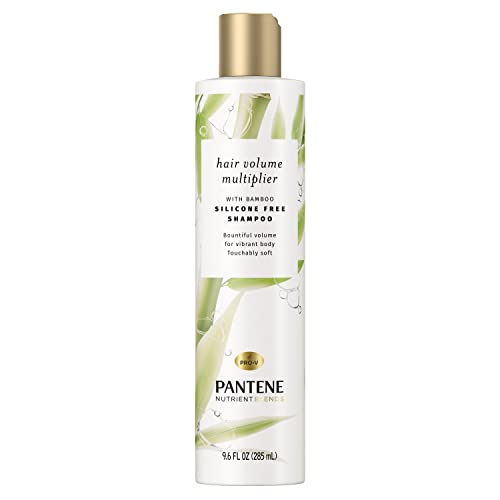 Shampoo Volumizador Pentene com bambu, nutriente mistura o multiplicador de volume de cabelo para cabelos finos, 9,6 fl oz, pacote