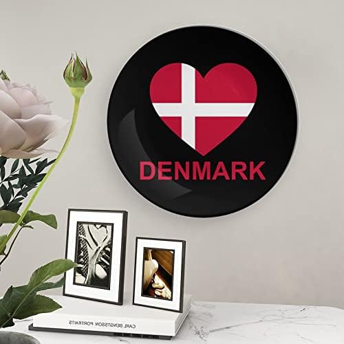 Amor Dinamarca Bone China Decorativa Placas Cerâmicas Artesanato Com Display Stand for Home Office Wall Decoração