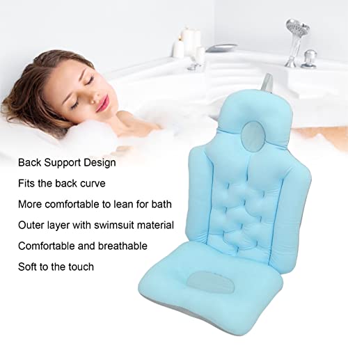 Travesseiro de banho, travesseiro de banho para banheira, tapete de corpo dobrável e respirável e apoio de cabeça de almofada