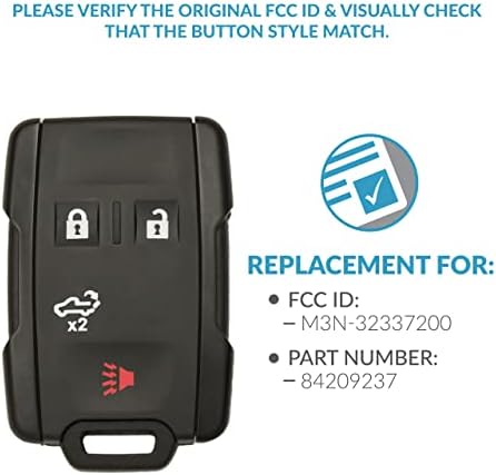 Substituição de Keyless2go para substituição de 4 botões Remoto 433 MHz para GM M3N-32337200 84209237