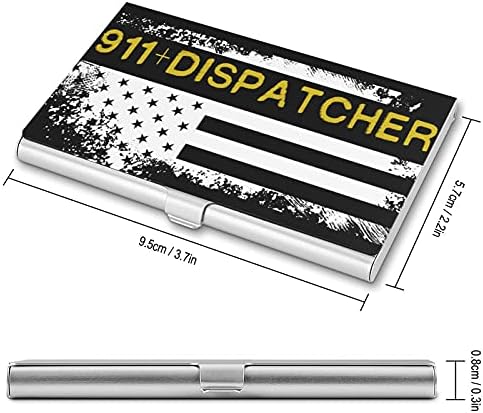 911 Dispatcher Fin Gold Line Flag Cartão de visita CARTE CARTE METAL Pocket Pocket Wallet Name Cards Organizer fofo