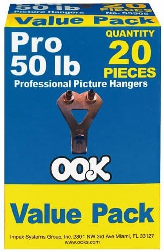 OOK 55505 cabides de imagens profissionais de aço de 50 libras,