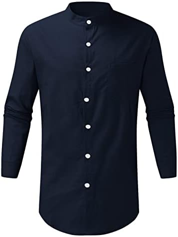 Camisa de camisa masculina yhaiogs para homens para homens de manga longa Blusa comum de manga comprida camisa masculina