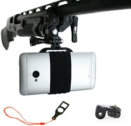 ACTION MOUNT® - Montagem do Sportsman para qualquer smartphone: Anexa -se à haste de pesca esportiva, arco, espingarda, rifle,