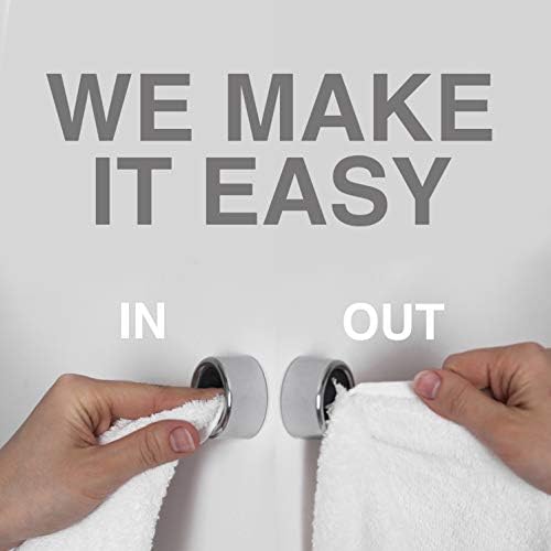 Richyn Kitchen Towel Gays Black - conjunto de 2 toalhas de auto -adesivo - acabamento cromo premium e instalação fácil - segura firmemente toalhas sem rasgar - ideal como banheiro, suportes de toalhas ao ar livre