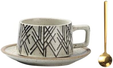 Pequena caneca de café cerâmica Vintage Style 7,4 onças