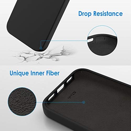 Caixa de silicone JETECH compatível com iPhone 12 mini 5,4 polegadas, capa de telefone protetora de corpo inteiro, capa à prova de choque com revestimento de microfibra