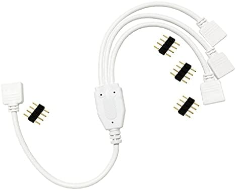 4pin 1 a 3 portas conector de cabo fêmea de 4 pinos para RGB LED Frie Light Extend Adapters Jiatong