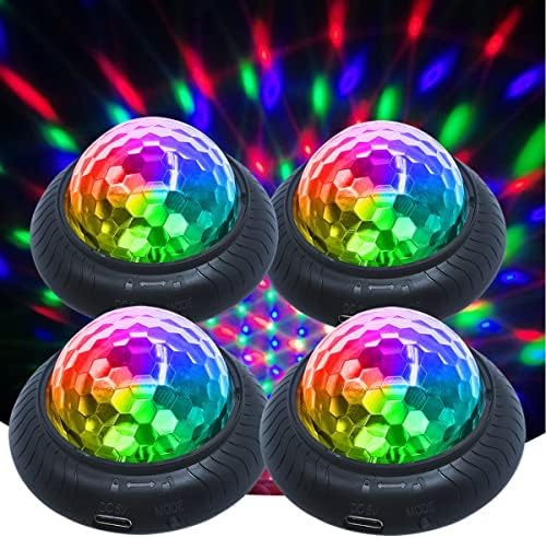 Kissee Disco Party Light Night Light 2 em 1 Flashes com som musical Activated Multicolor Disco Ball Recarregável Bateria Mini