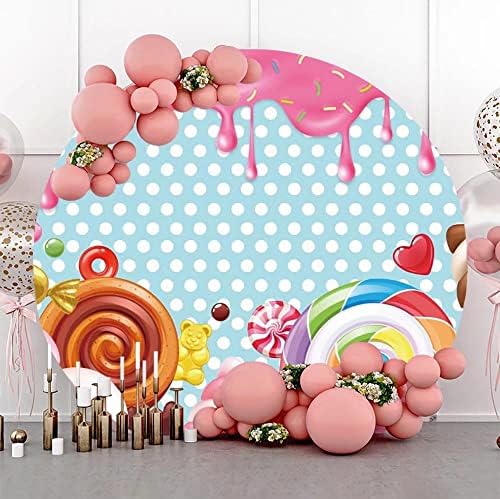 Dashan Girl Donut tem tema de aniversário decorações de festa redonda decorações de donut para festa do chá de bebê pano de