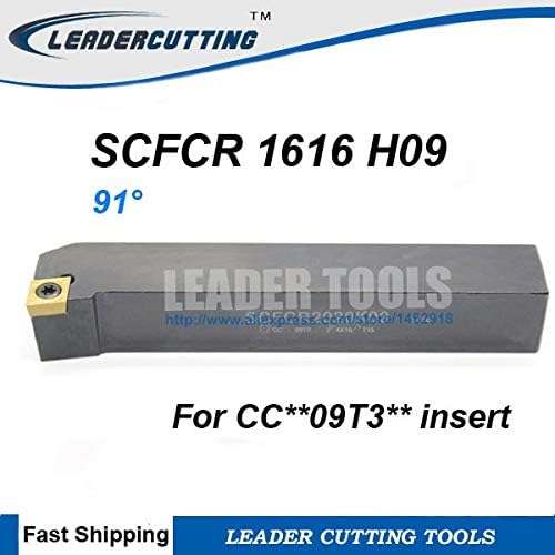 FINCOS SCFCR 1616 H09 CNC Turning Tool Tolder, Scfcr/SCFCl Ferramentas de torneamento externo, ferramenta de corte de torno, ferramenta