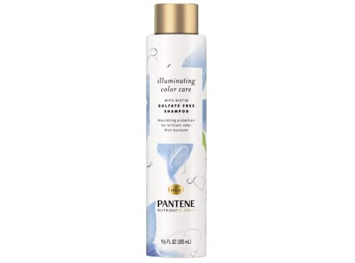 Shampoo Pantene, Cuidados com cores iluminantes, livre de sulfato, proteção de cores, 9,6 fl oz