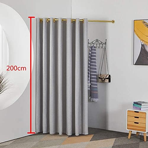 Camarim xzgden, sala de montagem loja de roupas trocando cortina de cortina grossa cortina anel prateleira DIY vestiário