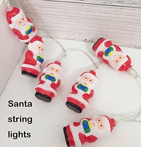 Decorações de Natal Luzes de Faixa de Natal Bateria Decorativa de Natal Powerd 6,6 pés 9,8 pés Fuzas de corda 10 peças 20 peças