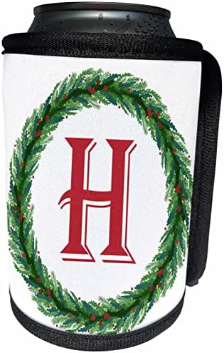 3drose Christmas Wreath Monogram H Red Initial, SM3DR - LAN RESIER BRANGE